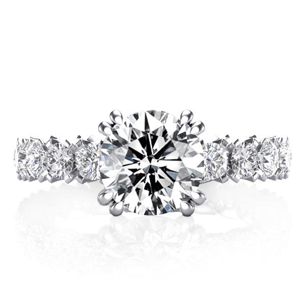 

Double Prong Eternity Engagement Ring, White