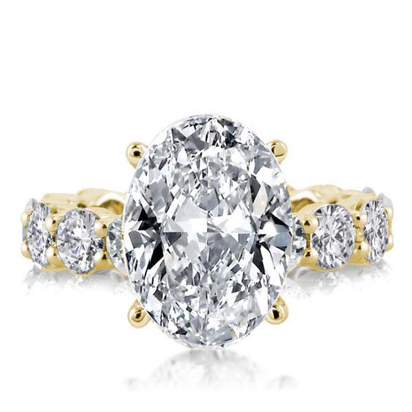Golden Eternity Oval Engagement Ring, White