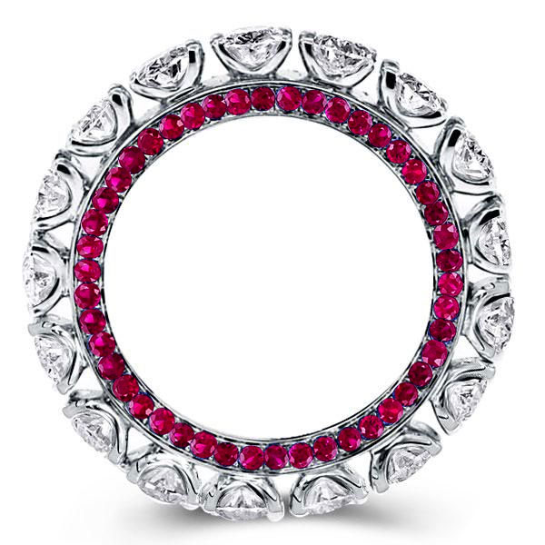 Eternity Split Prong Wedding Band, White