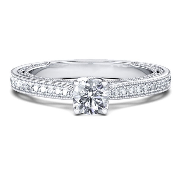 

Classic Milgrain Engagement Ring (0.80 CT. TW.), White