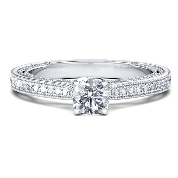 

Classic Milgrain Engagement Ring (0.80 CT. TW.), White