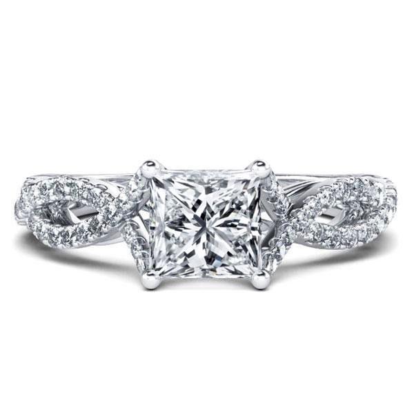 

Twist Princess Cut Engagement Ring (0.85 CT. TW.), White