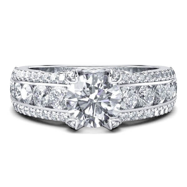 

V Design Engagement Ring (1.59 CT. TW.), White
