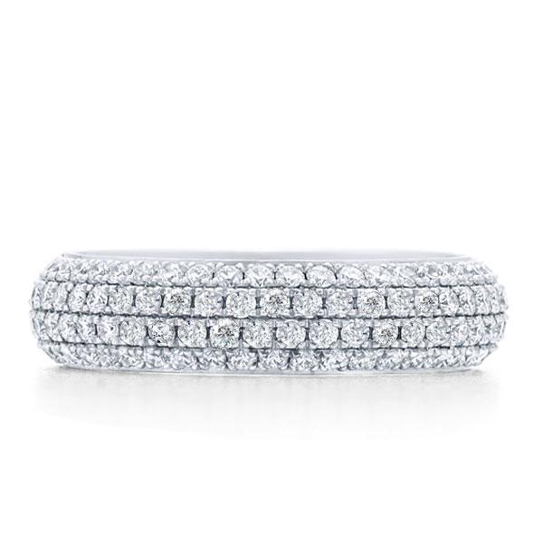 

Italo Four Row Half Eternity Created White Sapphire Wedding Band