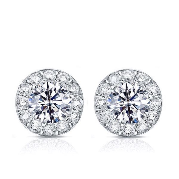 

Italo Halo Created White Sapphire Stud Earrings