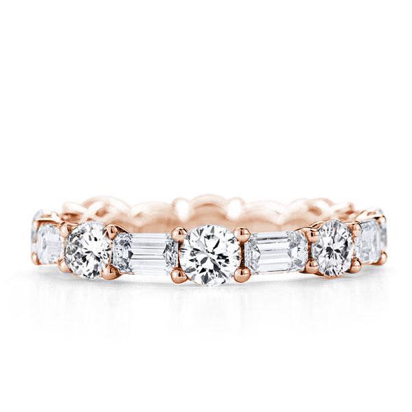 

Italo Rose Gold Eternity Created White Sapphire Wedding Band