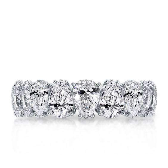 

Italo Eternity Pear Created White Sapphire Wedding Band