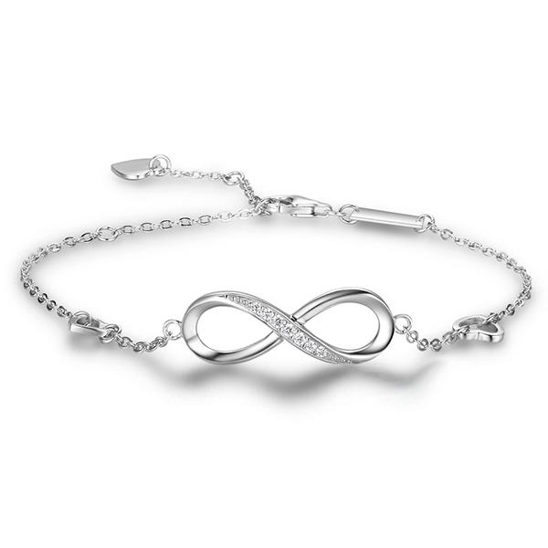 

Italo Simple Infinity Created White Sapphire Bracelet