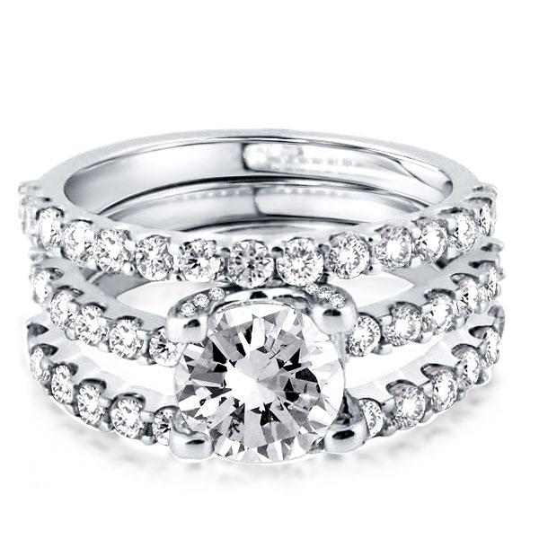 

Italo Classic Created White Sapphire 3PC Wedding Set
