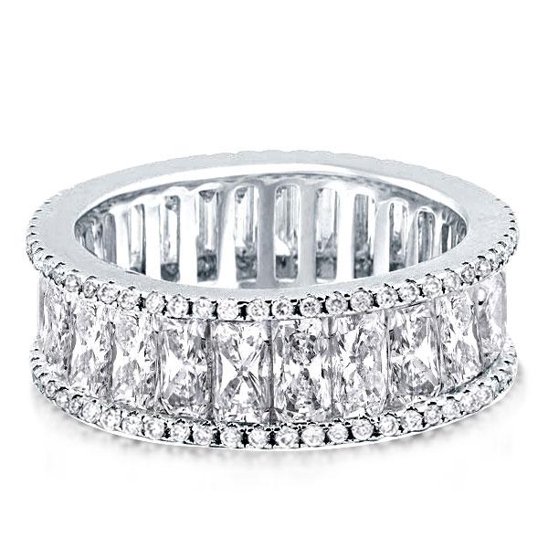 

Eternity Radiant & Round Wedding Band (6.12 CT. TW.), White