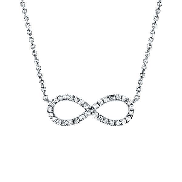 

Infinity Design Pendant Necklace, White