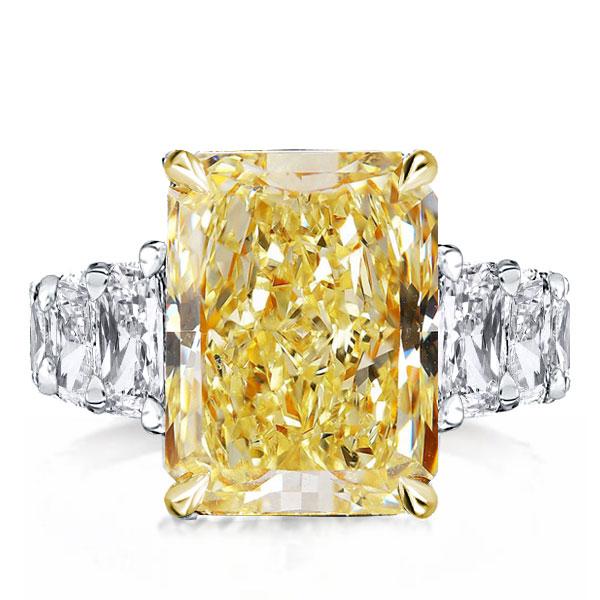 

Yellow Radiant Eternity Two Tone Engagement Ring, White