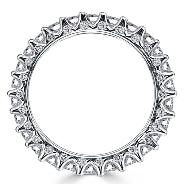 

Round Cut Classic Eternity Wedding Band, White
