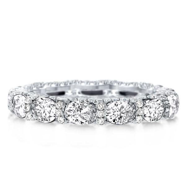 

Classic Halo Oval Cut Wedding Band, White