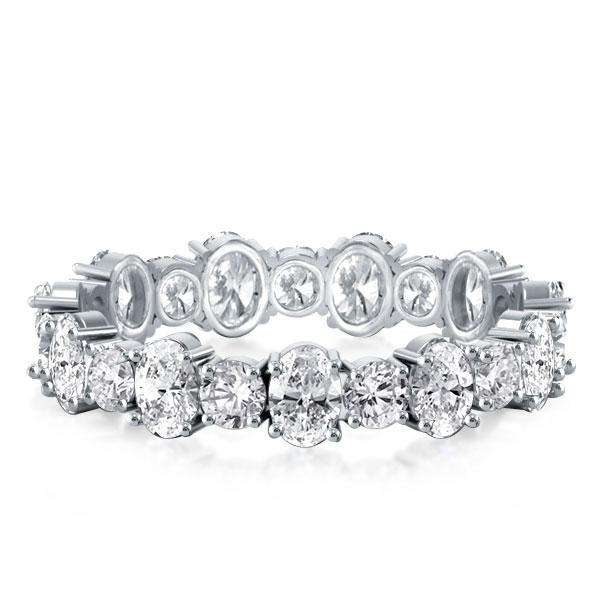 

Eternity Round & Oval Cut Wedding Band, White