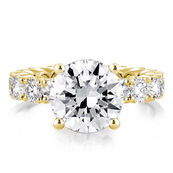 

Classic Golden Eternity Round Engagement Ring, White