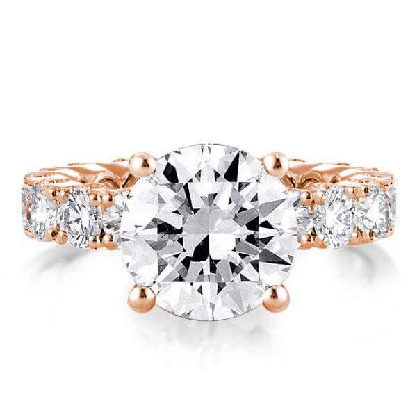 

Classic Rose Gold Eternity Round Engagement Ring, White