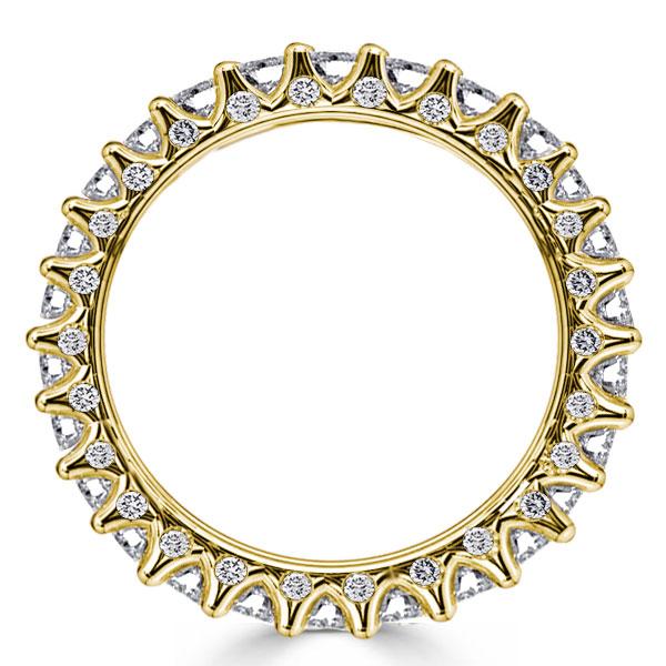 

Golden Eternity Round Wedding Band, White