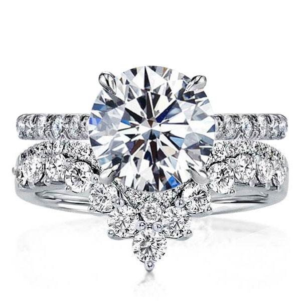 

V-Design Round Bridal Set, White