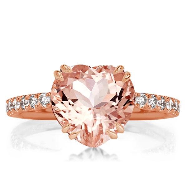 

Italo Pink Ring Heart Cut Engagement Ring Affordable, White