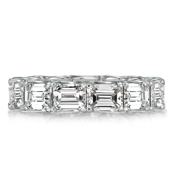 

Eternity White Emerald Cut Wedding Band