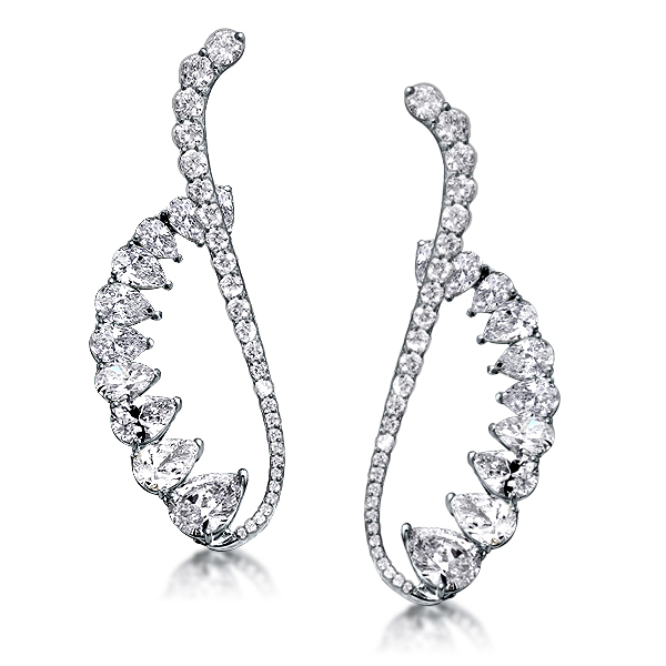 

Italo Pear Cut Earrings For Women Unique Earrings Affordable, White