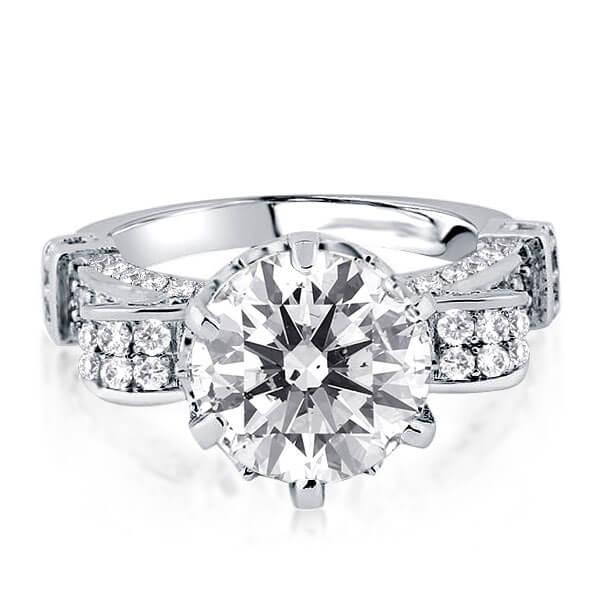 

Italo Floral Design Created White Sapphire Engagement Ring