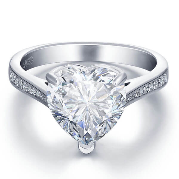 

Italo Heart Design Created White Sapphire Engagement Ring