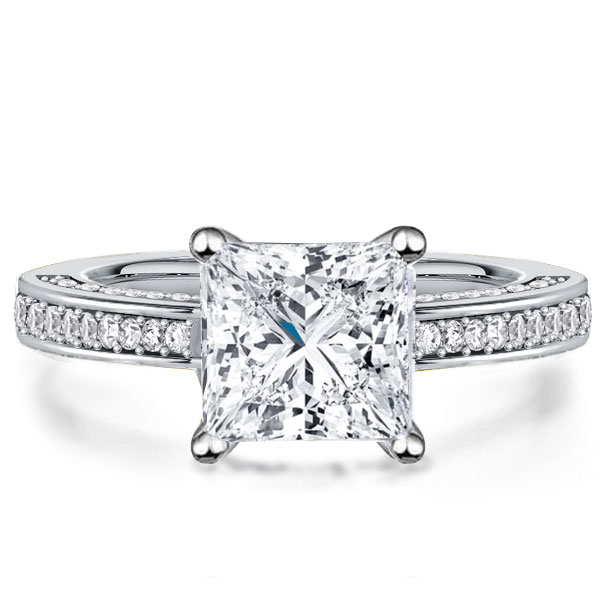 

Classic Princess Cut Engagement Ring (2.34 CT. TW.), White
