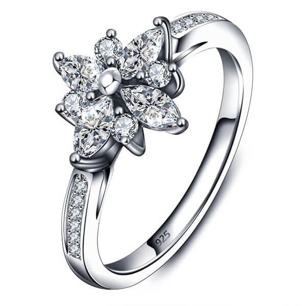 

Italo Floral Design Created White Sapphire Engagement Ring