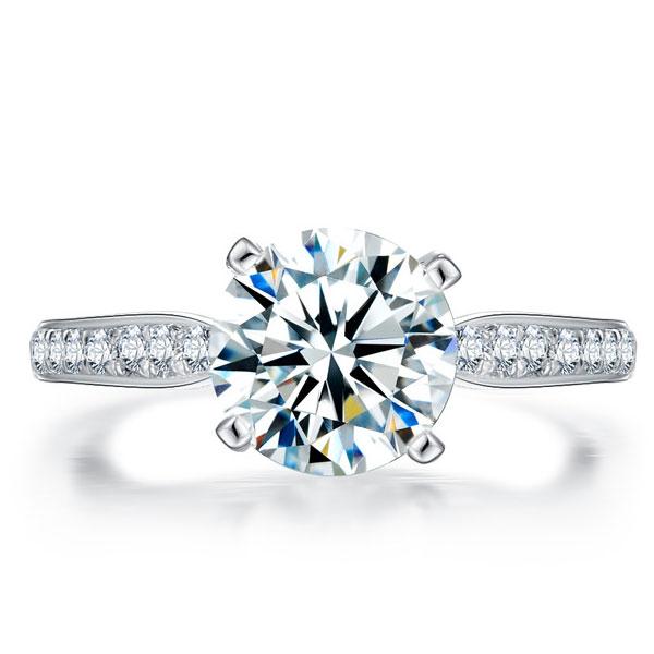 

Italo Classic Created White Sapphire Engagement Ring