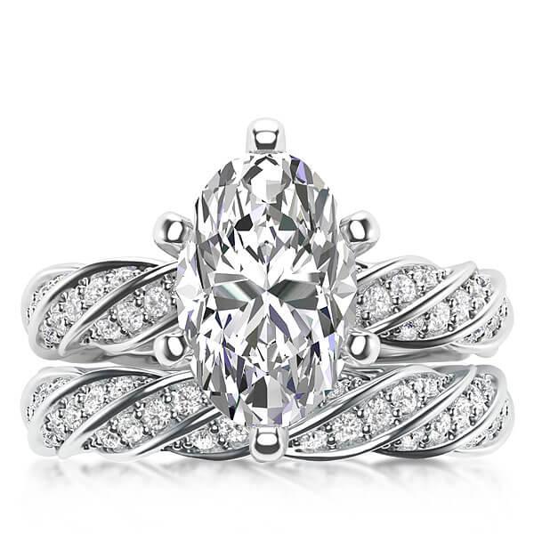 

Italo Marquise Rope Design Created White Sapphire Bridal Set