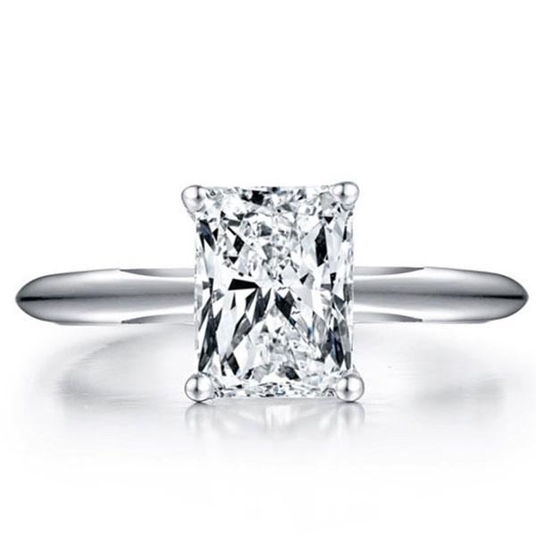 

Italo Solitaire Radiant Created White Sapphire Engagement Ring