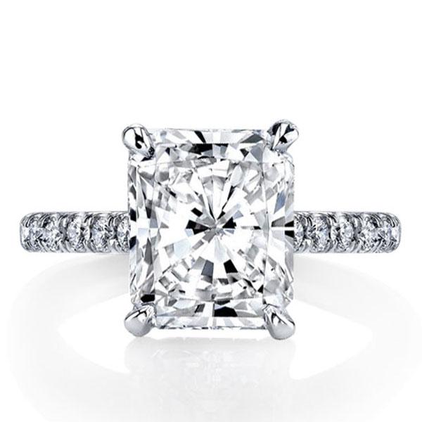 Italo Radiant Solitaire Created White Sapphire Engagement Ring