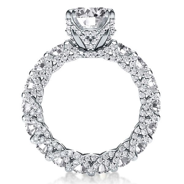 

Italo Unique Engagement Ring Eternity Ring In Sterling Silver, White