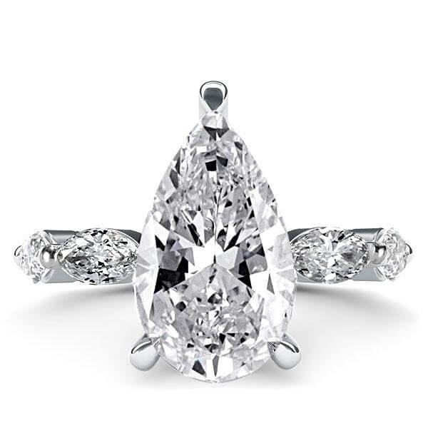 

Italo Pear Eternity Created White Sapphire Engagement Ring