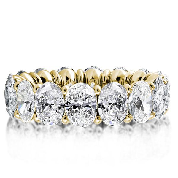 

Italo Golden Oval Eternity Created White Sapphire Wedding Band