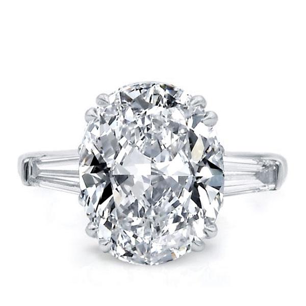 

Italo Double Prong Oval Created White Sapphire Engagement Ring