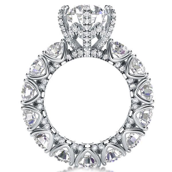 Italo eternity round created white sapphire engagement ring clearance