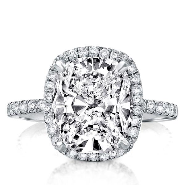 

Italo Halo Cushion Created White Sapphire Engagement Ring
