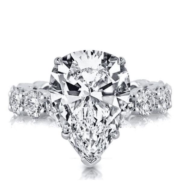 

Italo Pear Cut Enagement Ring Eternity Ring Affordable, White