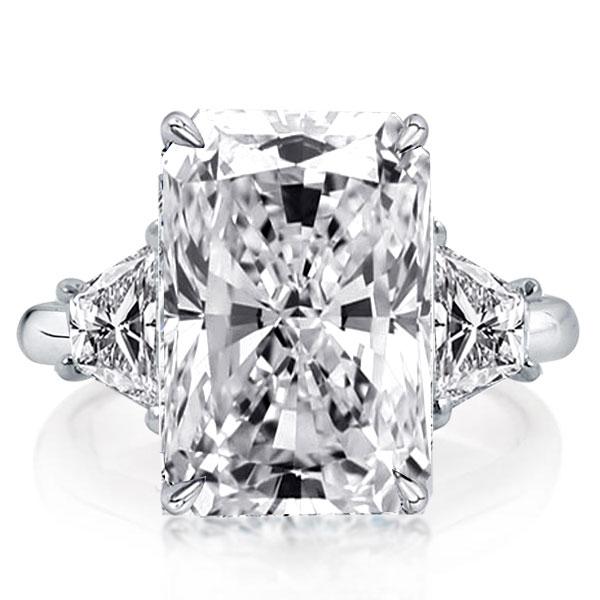 

Italo Three Stone Radiant Created White Sapphire Engagement Ring