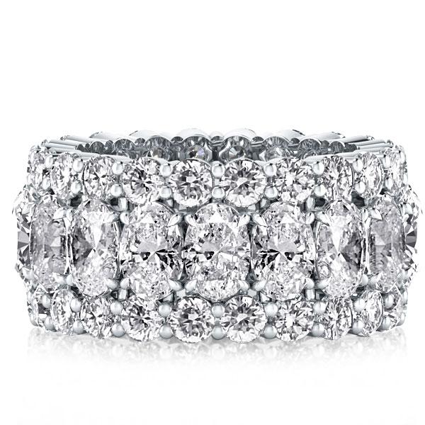

Italo Triple Row Oval Created White Sapphire Wedding Band