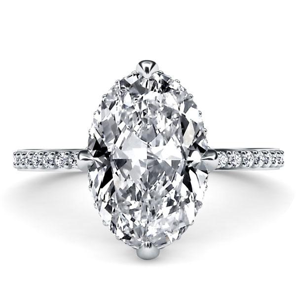 

Italo Classic Oval Created White Sapphire Engagement Ring