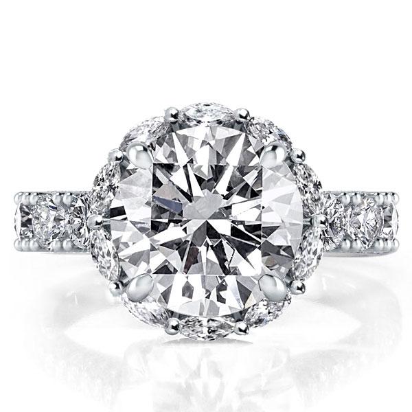 

Italo Marquise Halo Created White Sapphire Engagement Ring