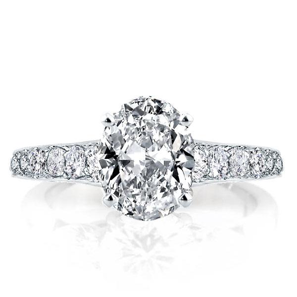 

Italo Eternity Oval Created White Sapphire Engagement Ring