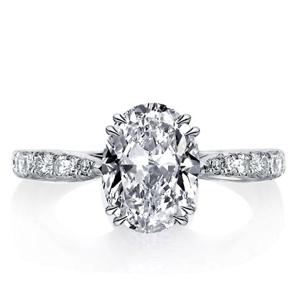 

Italo Double Prong Oval Created White Sapphire Engagement Ring