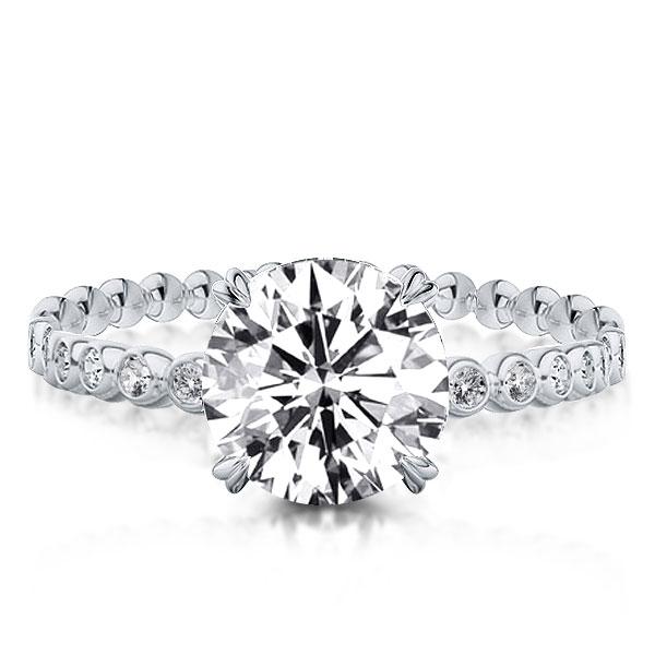 Italo Round Eternity Created White Sapphire Engagement Ring