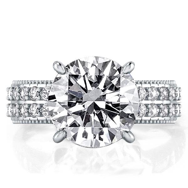

Italo Double Row Created White Sapphire Engagement Ring