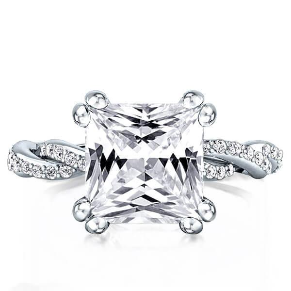 

Eternity Twist Shank Double Prong Engagement Ring (2.24CT. TW.), White